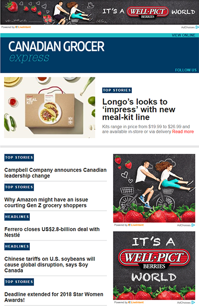 Canadian Grocer Newsletter