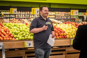 Franchisee FreshCo Mission, Randy Krantz welcomes guests and the store team of more than 100 employees.