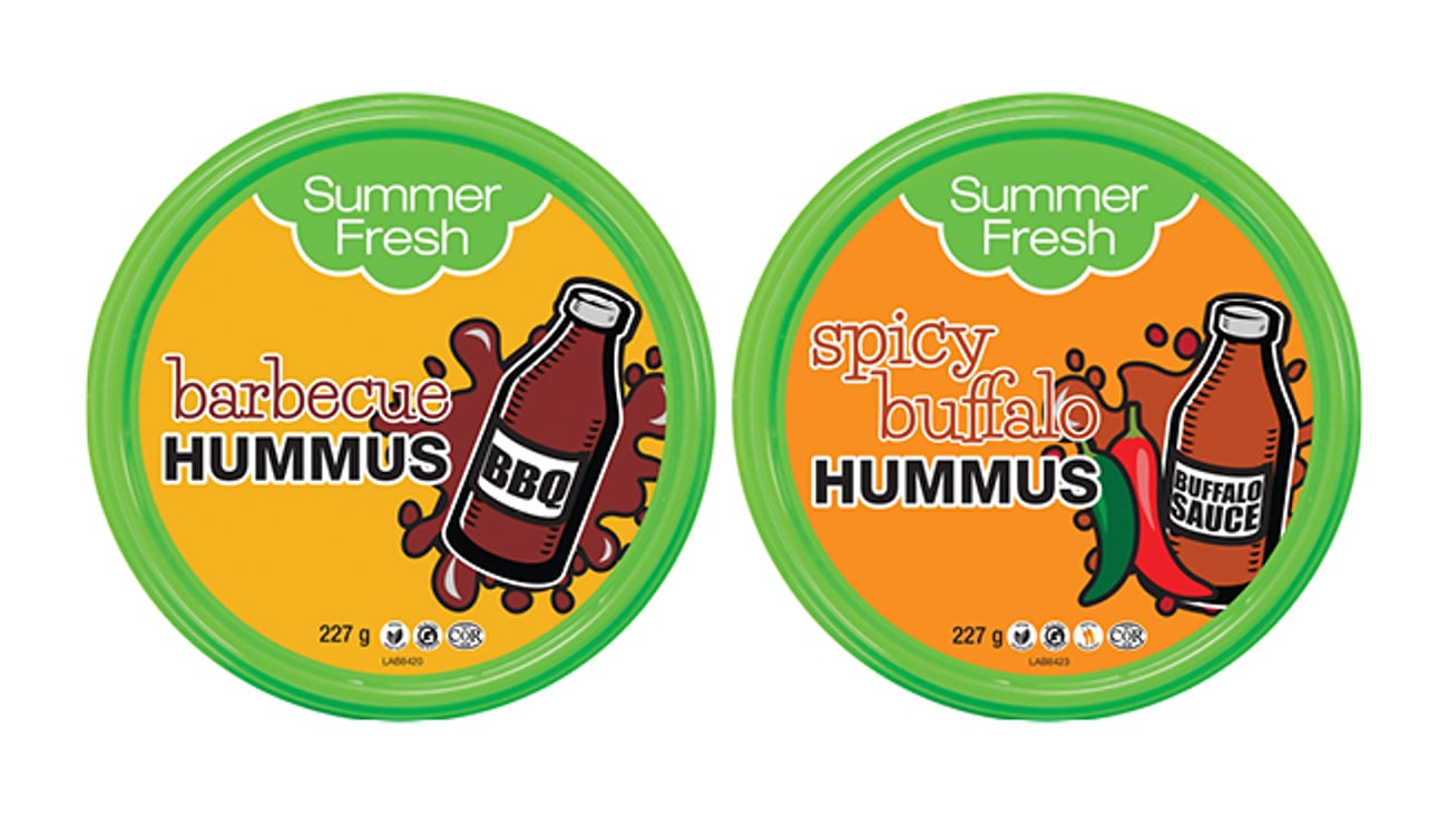 Summer Fresh Barbecue and Spicy Buffalo hummus