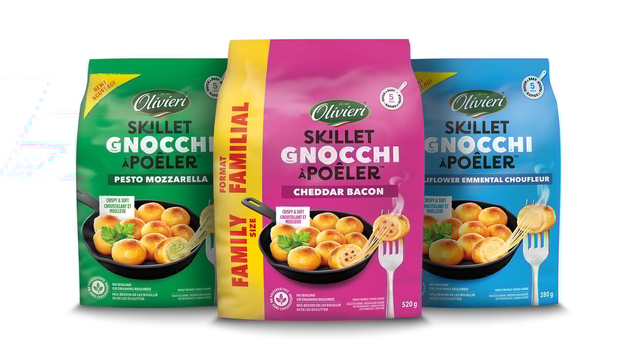 Three packages of Olivieri Skillet Gnocchi