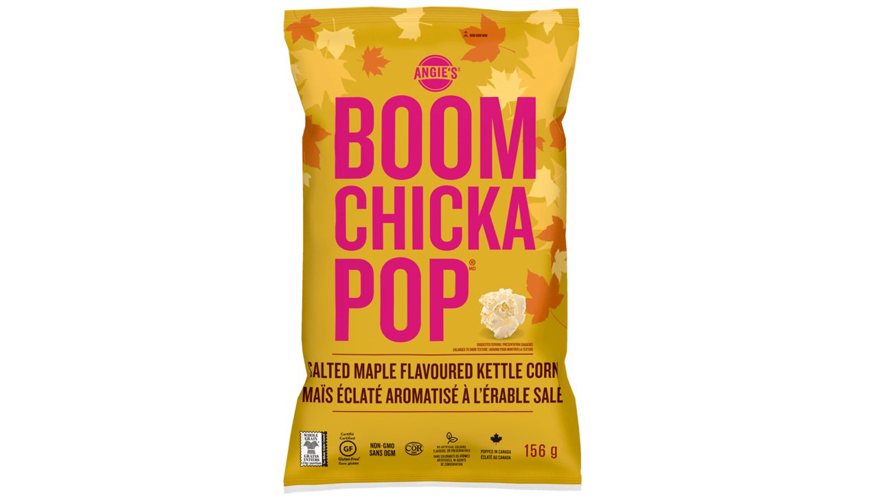 A bag of Salted Maple Flavoured Kettle Corn