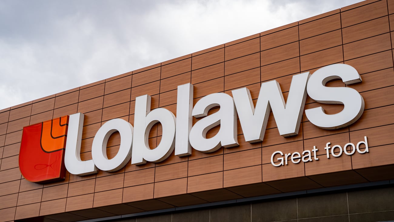 Outside a Loblaws store in Toronto.