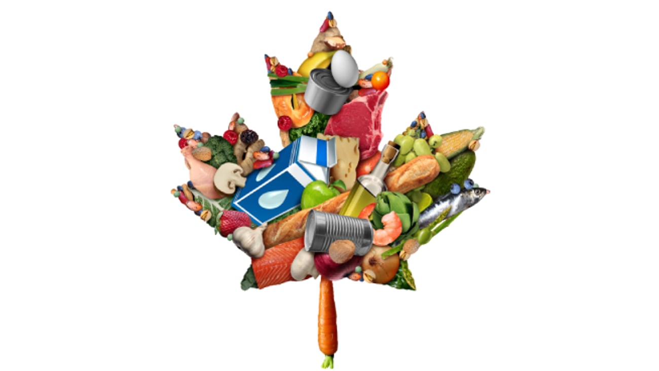 food products in the form of a maple leaf