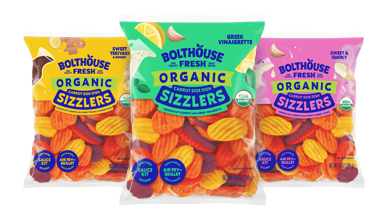 Packs of Bolthouse Fresh Organic Side Dish Sizzlers