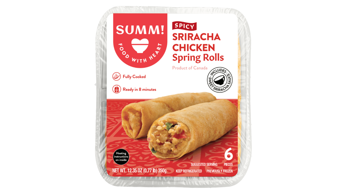 Pack of Spicy Sriracha Chicken Spring Rolls