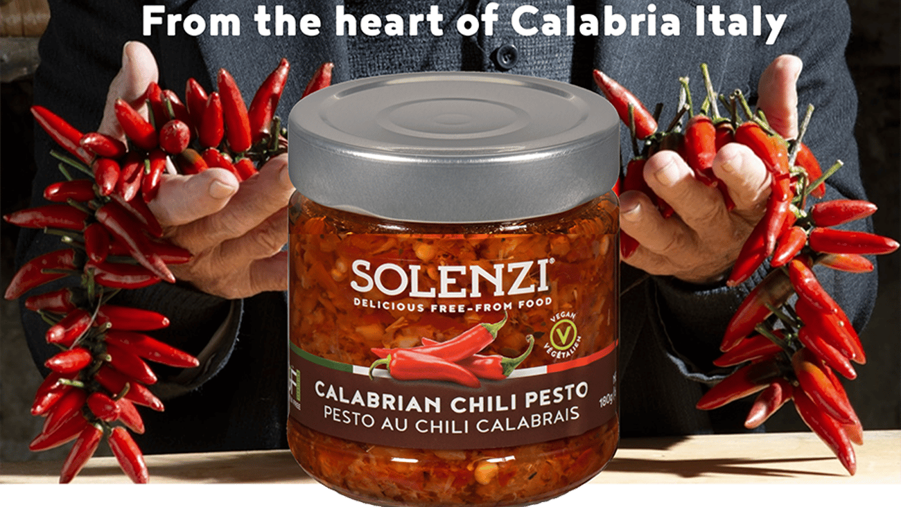 SOLENZI Calabrian Chili Pesto Raising the heat in the DELI Aisle