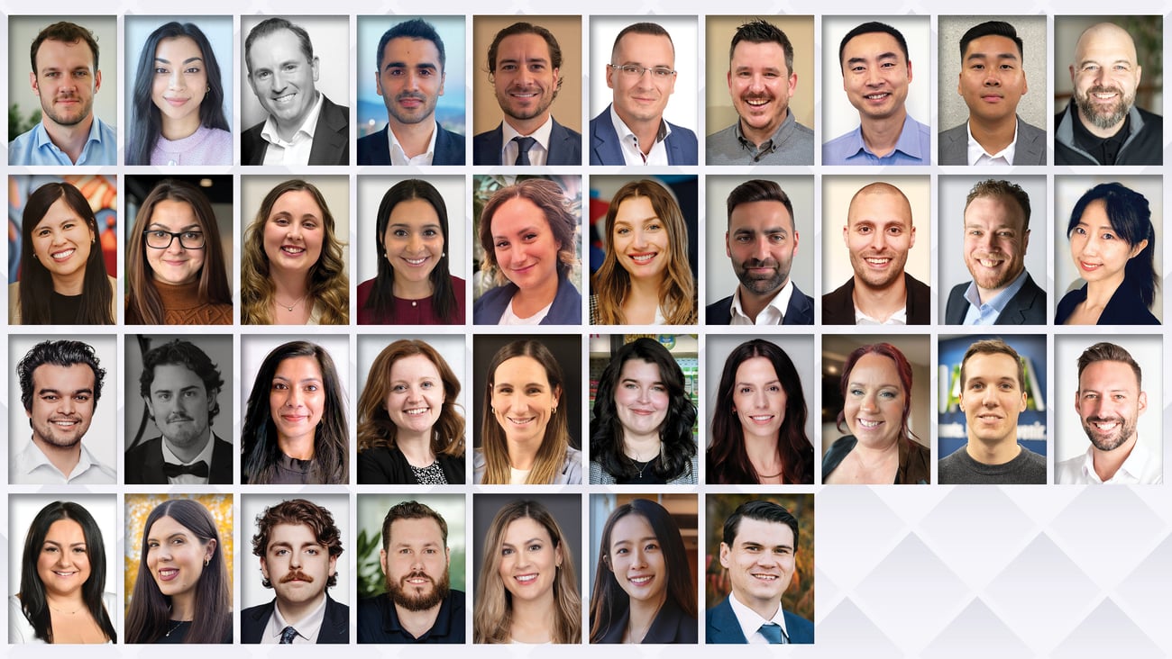 A collage of headshots of the 2025 Generation Next award winners