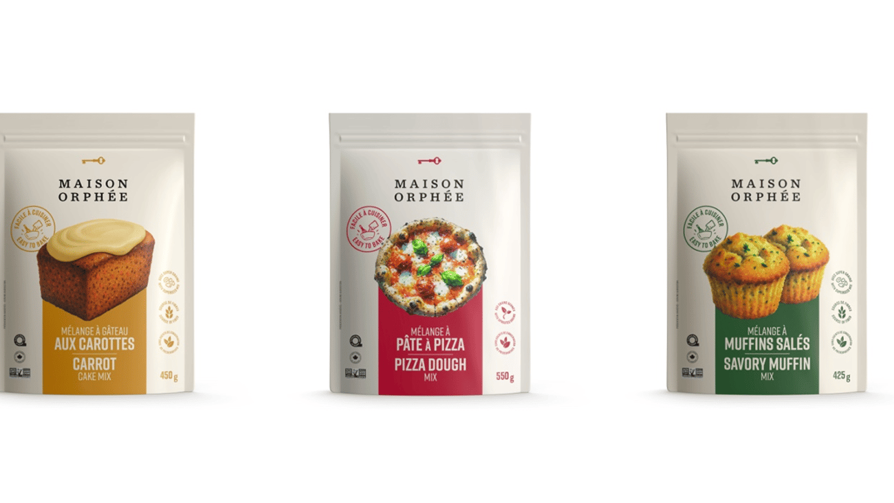 Three packs of Maison Orphée Ready-to-Bake Mixes