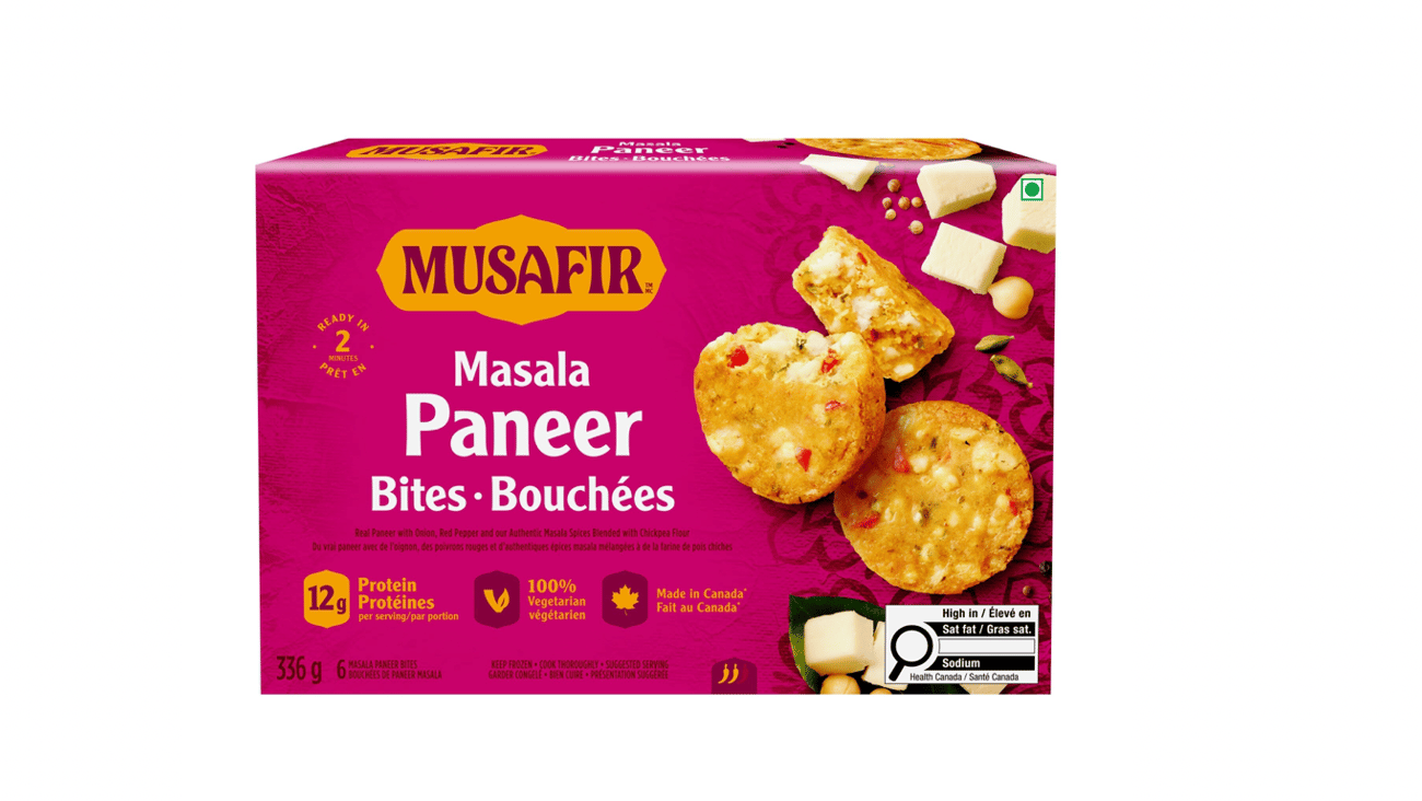 A box of Musafir Masala Paneer Bites