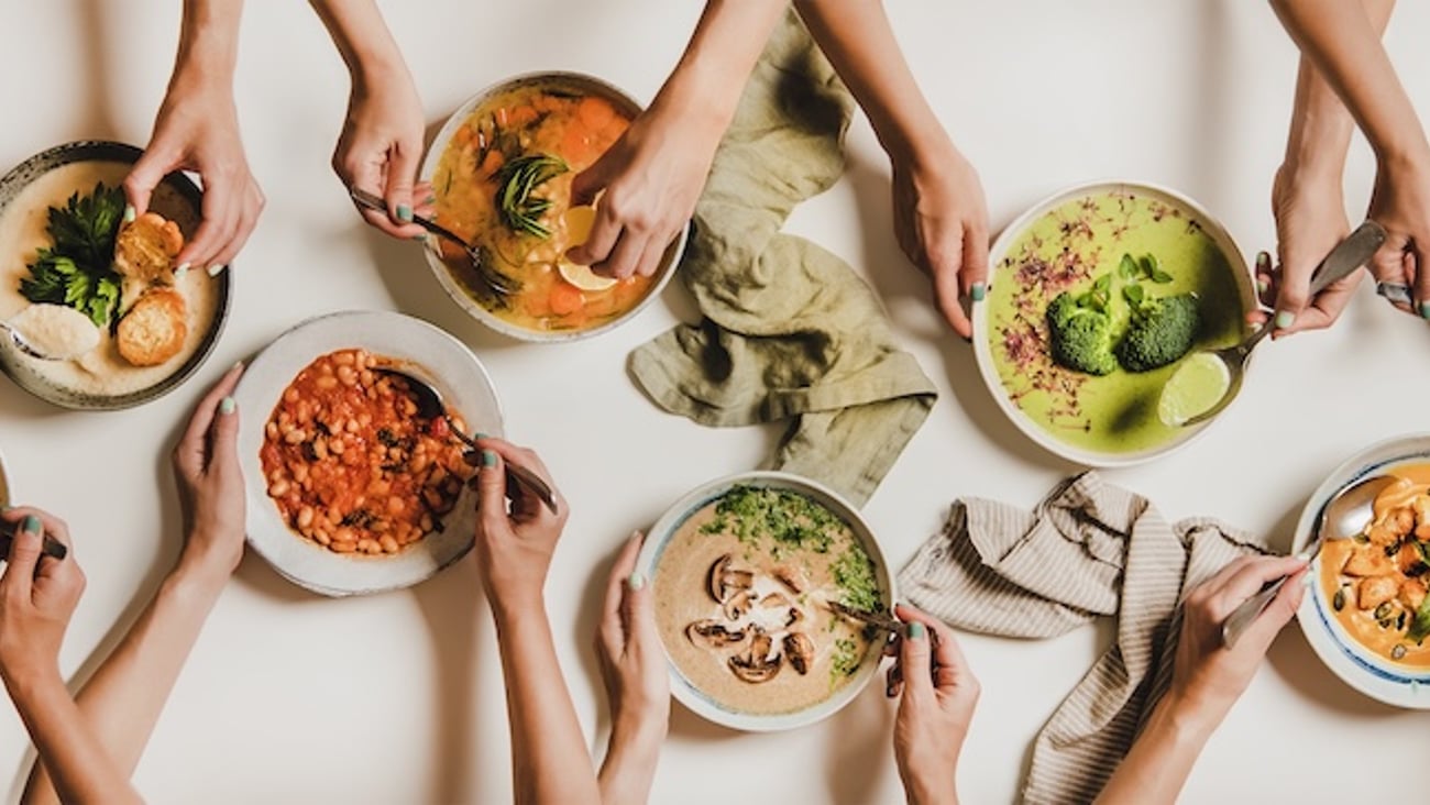 A variety of soups and stews