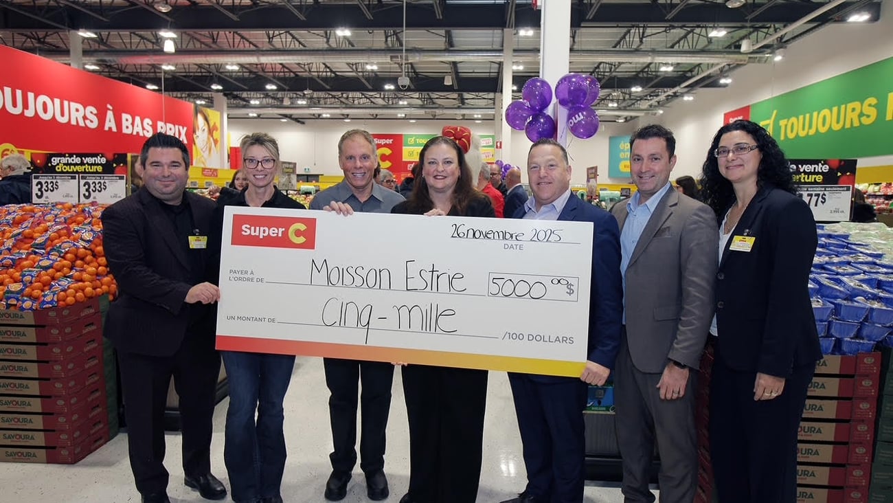 Super C Sherbrooke cheque presentation