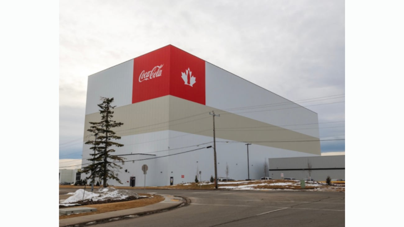 Coke Bottling Canada Calgary warehouse exterior