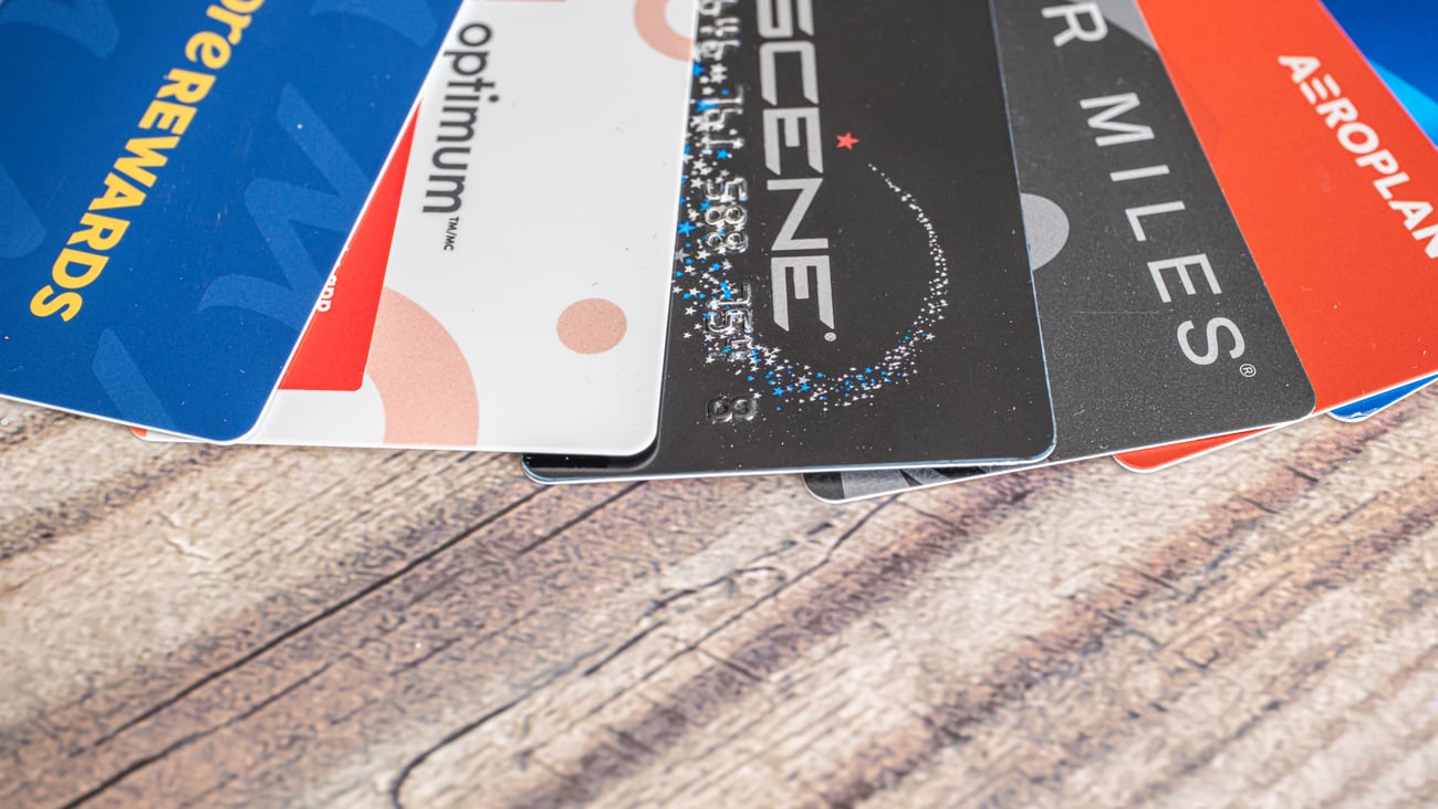 Selection of Customer loyalty brand cards