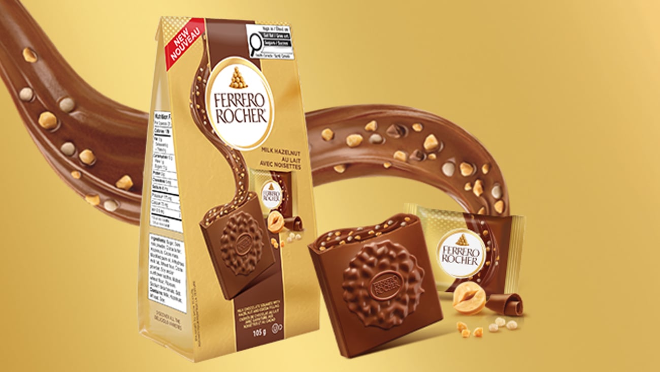 Ferrero Rocher chocolate squares