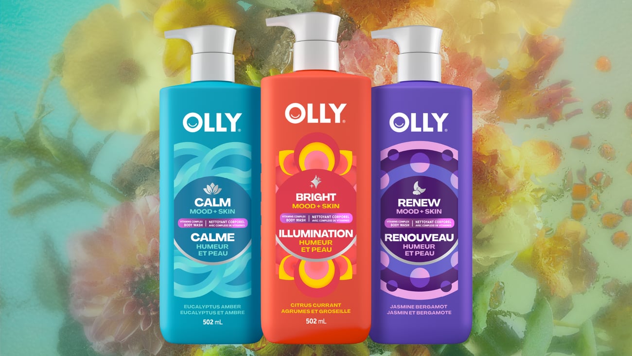 Bottles of Olly Body Wash
