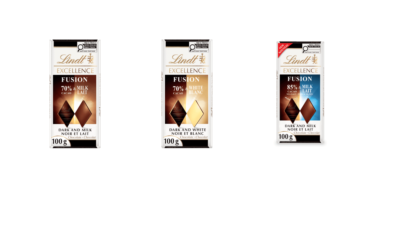 Lindt Excellence Fusion Chocolate Bars