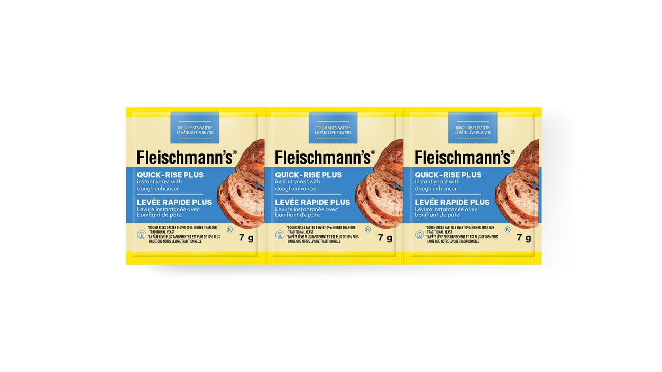 Packs of Fleischmann ‘s Quick-Rise Plus