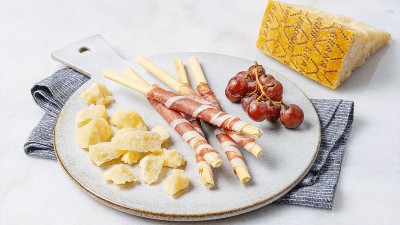 Grana Padano PDO cheese and Prosciutto di Parma PDO
