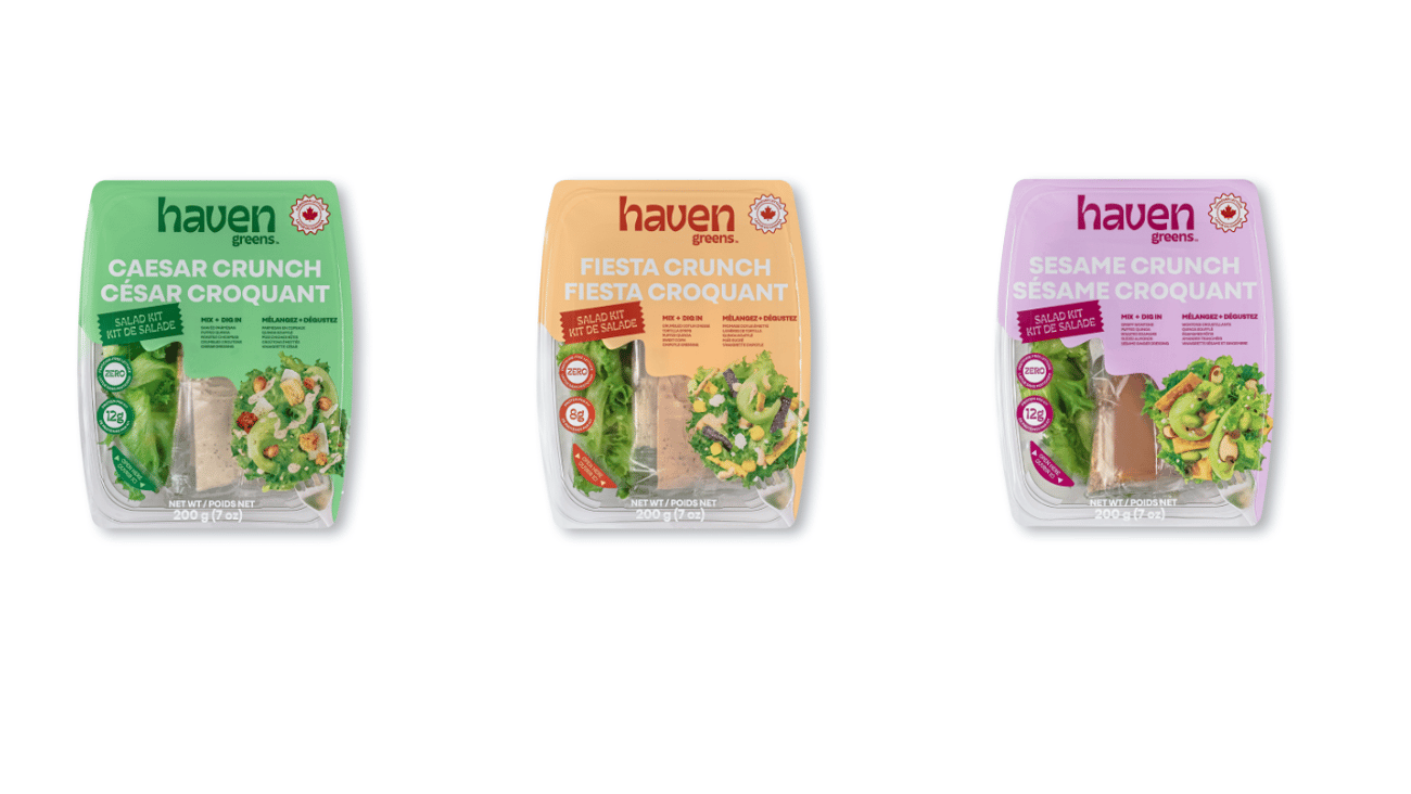 Packs of Haven Greens Crunch Salad Kits