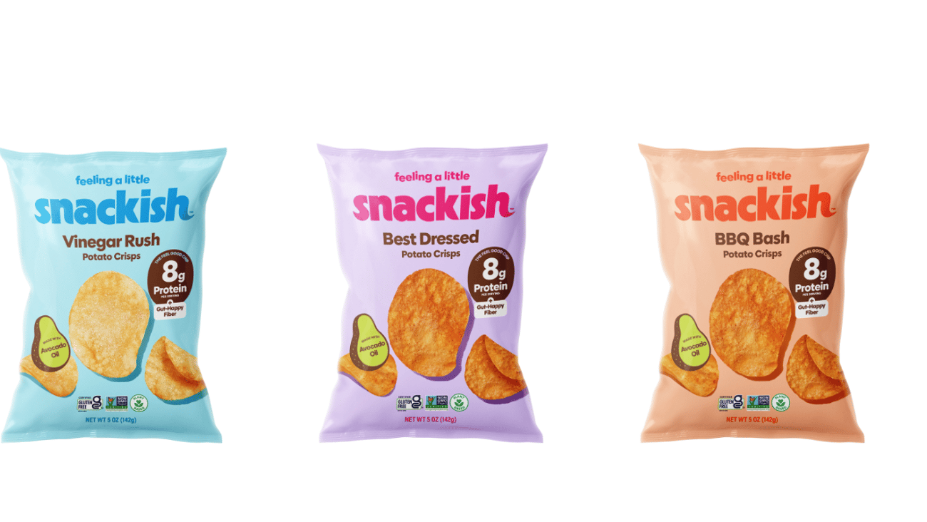 Bags of Snackish potato chips