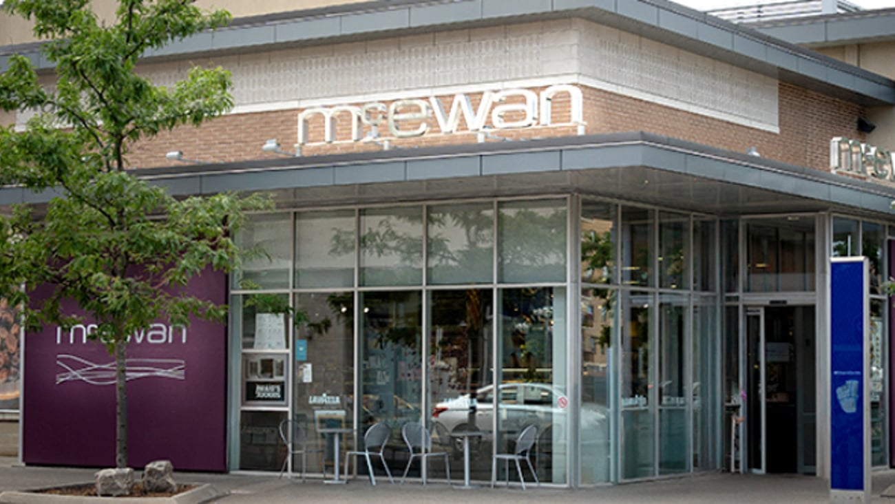 Exterior of McEwan Fine Foods' flagship store in Don Mills. 