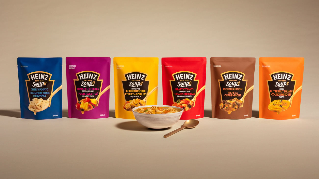 Pouches from Heinz Soup Collection