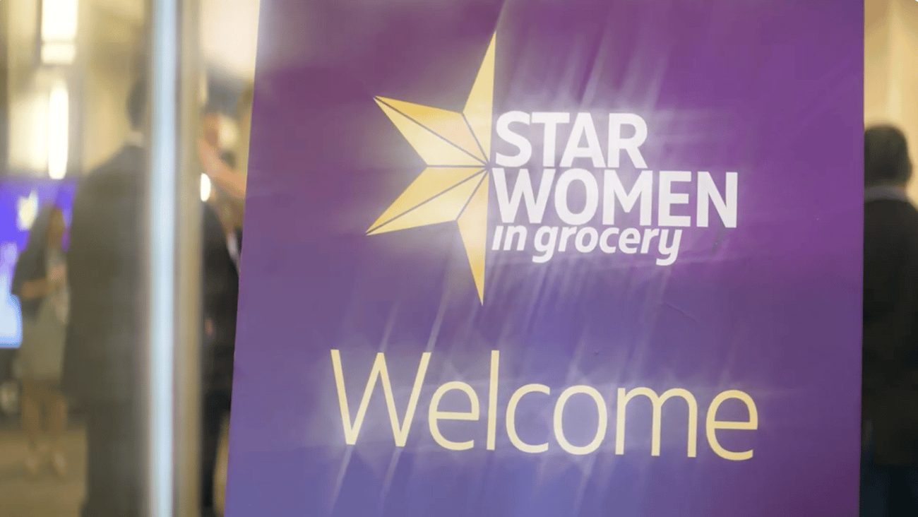 Star Women in Grocery welcome sign