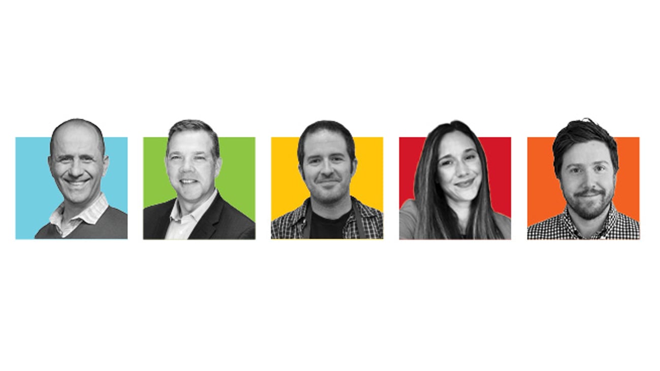 executive headshots against diffferent colour backgrounds