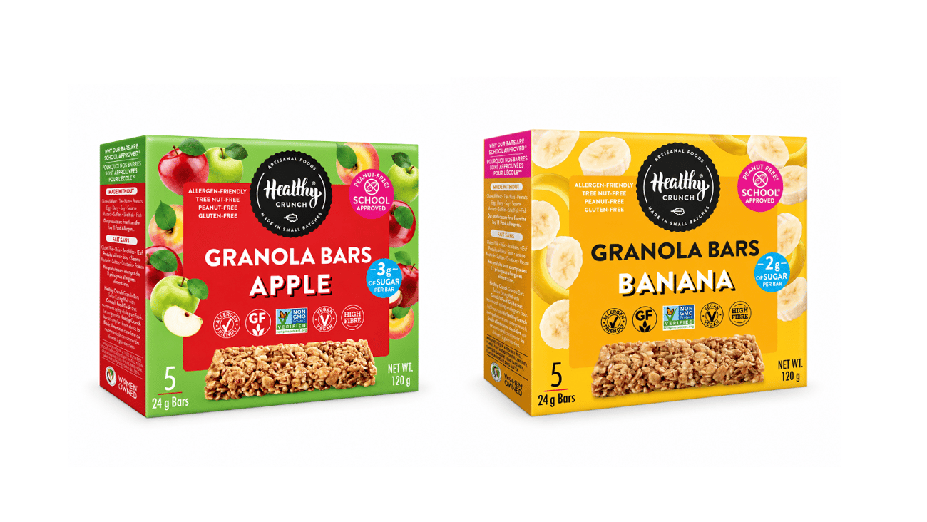 Healthy Crunch Apple & Banana bars