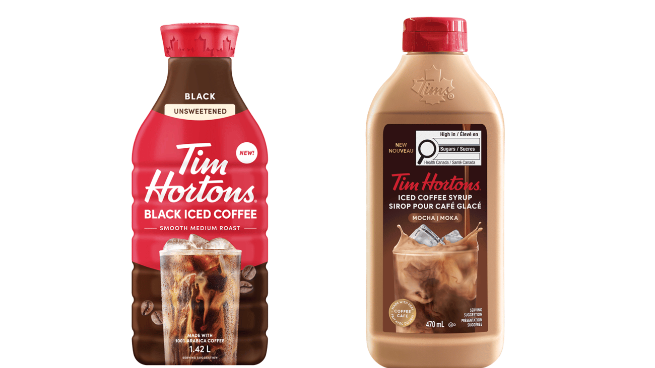 Tim Hortons ready-to-drink black Iced Coffee and Iced Coffee Syrups