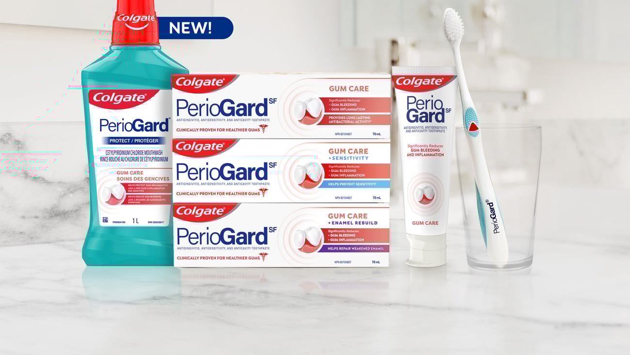 Colgate PerioGard system of hum health products