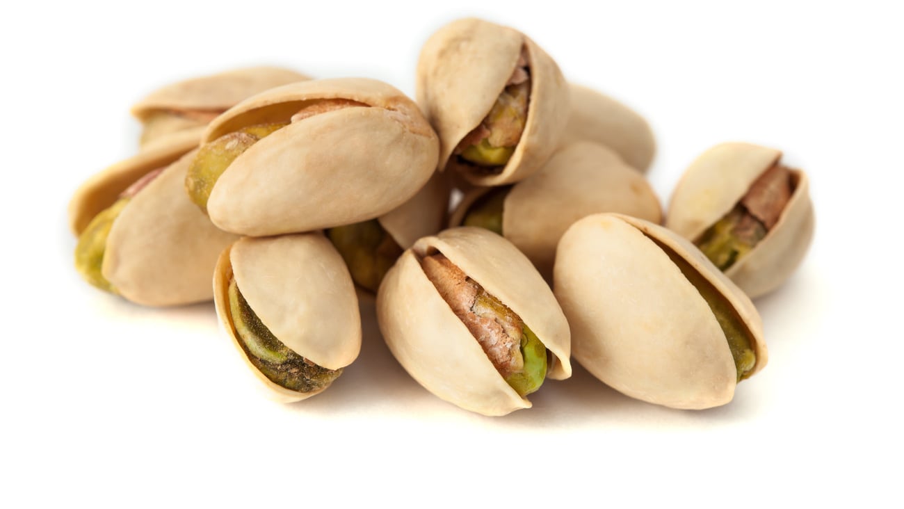 Isolated pistachios; Shutterstock ID 192524600