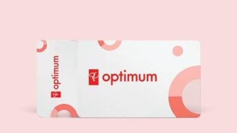 PC Optimum rewards card against a pink background