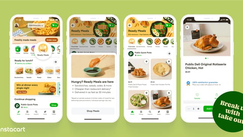 Instacart Ready Meals Hub on mobile