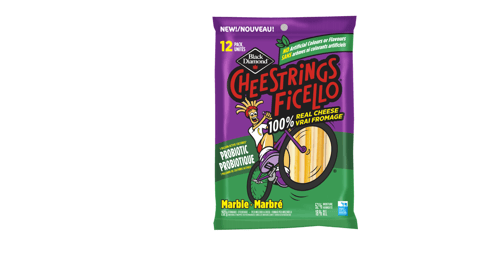 Probiotic cheestrings