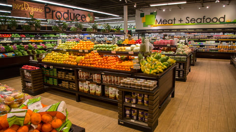 Produce section in Nature Emporium's Maple, Ont. store