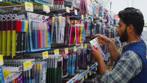 TEASER walmart canada employee stocking shelves