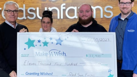 red sun farms make-a-wish foundation donation