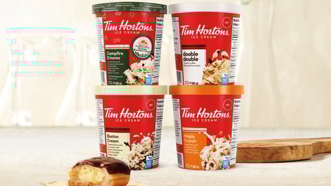 Tubs of new Tim Hortons Ice Cream
