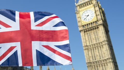 British flag and big ben