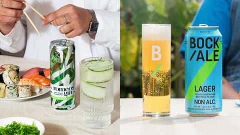 Labatt will now distribute non-alcoholic Romeo's Gin canned cocktails and Bockale beers in Quebec