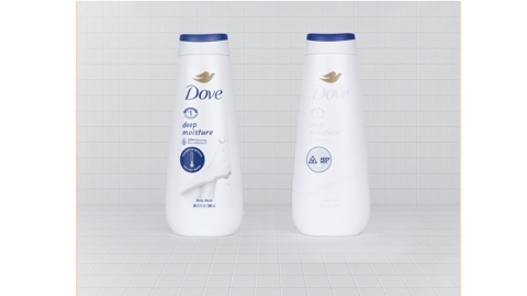 Bottles of Dove Shower Sensor Deep Moisture Body Wash