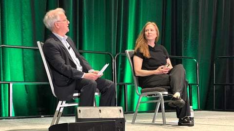 CFIG's Gary Sands and Karen Proud at Grocery & Specialty Food West 