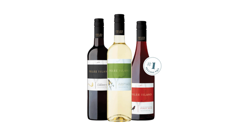 Bottles of Pelee wines