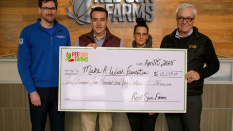 red sun farms make a wish donation