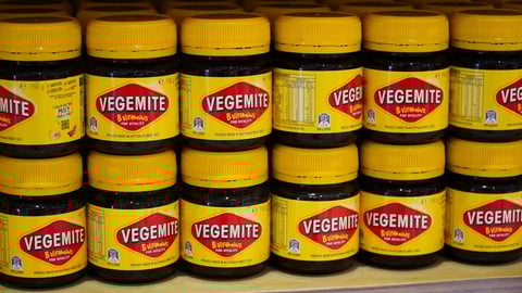Vegemite on display in a store in Sydney, Australia.