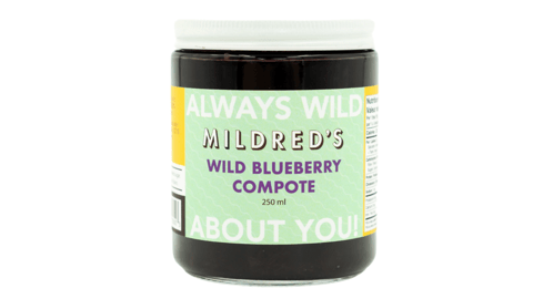 Jar of Mildred’s Wild Blueberry Compote