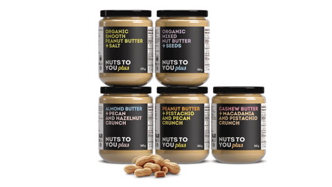 Jars of Nuts To You Plus nut butter