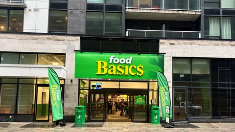 Exterior shot of Food Basics' concept store in Ottawa