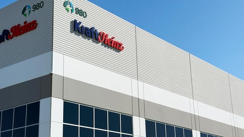 Manteca, CA, USA - February 1, 2025: The regional headquarters exterior of Kraft Heinz, a US-based food company with annual revenue of over 20 billion dollars, in California's Central Valley. 